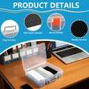 1 Pcs Foam Name Badge Organizer with Case, Name Tag Holder Holds 48 Badges, Foam ID Badge Storage Tray Name Tag Storage Box for Desk Office School Business Organization, 14 x 10.7 x 4 in