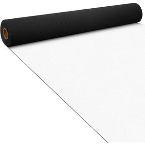 Boao 10 x 2.3 ft Neoprene Carpet Runner Reusable Plastic Floor Runner Non Slip Rubber Backed Rugs for Hallway Aisle Carpet Roll for Wedding Party Decor Prom Business Outdoor(White)