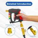 DUSICHIN Garden Hose Fitting Pressure Washer Gun to Water Hose Adapter, 3/4 INCHES GHT Male and Female to Power Washer Wand Handle M22 Female Fitting 3/4" GHT to M22 Joint DUS2626