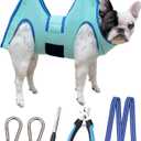 Kkiimatt Dog Grooming Hammock, Medium Dog Hanging Harness Holder for Nail Clipping, Nail Trimming Cutting Hammock, Grooming Sling Restraint Bag with Wide Strap Sewed, Medium