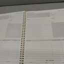 SUNEE Meeting Notebook for Work with Sticky Tabs - 160 Pages, A4 Size Project Planner, Spiral Meeting Agenda/Minutes Notebook Organizer for Women Men, Note Taking, Office & Business, 8.5"x11", Black