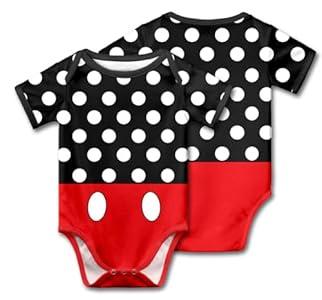 dicilly Cute Mouse Eyes Baby Bodysuit soft cartoon short sleeve clothing for baby romper for Boys Girls 3 Months - 24 Months, 0-3M