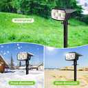 6-Pack Solar Spot Lights Outdoor Waterproof IP65, 3 Lighting Modes 2-in-1 Solar Landscape Spotlights for Yard, 59 LED Solar Powered Wall Lights for Garden Pathway Driveway Walkway, Cool White
