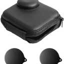 Mini Storage Bag Case for GoPro MAX/Max 2025 Waterproof 360 Camera + Rubber Lens cap Cover, Carrying Portable boxes Accessory for Go pro Max [2+1 Pack]