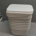 ORGIDOL 8 Pack White Storage Bins with Lids Stackable Storage Container for Organizing, Storage Boxes with Handle for Shelves, Cute Storage Bin for Craft, Snacks, 9.85x6.9x5.7 inch