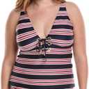 La Blanca Women's Over The Shoulder Tankini Swimsuit Top Size 22W