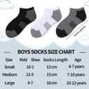 Comfoex 10 Pairs Boys Socks Low Cut Ankle Socks For Kids 8-10 4-6 6-8 Years Old Short Athletic Socks With Cushioned Sole
