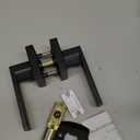 Plustool 8 Pack Matte Black Door Handles, Passage Door Levers for Hallway & Closet, Interior Keyless Door Knobs Heavy Duty Square NonLocking Handlesets(2.0lb), Reversible for Left & Right Sided Doors