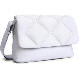 Lightweight Crossbody Bags for Women Daily/Travel, Quilted Puffy Purse with Adjustable Strap, Shoulder Handbags