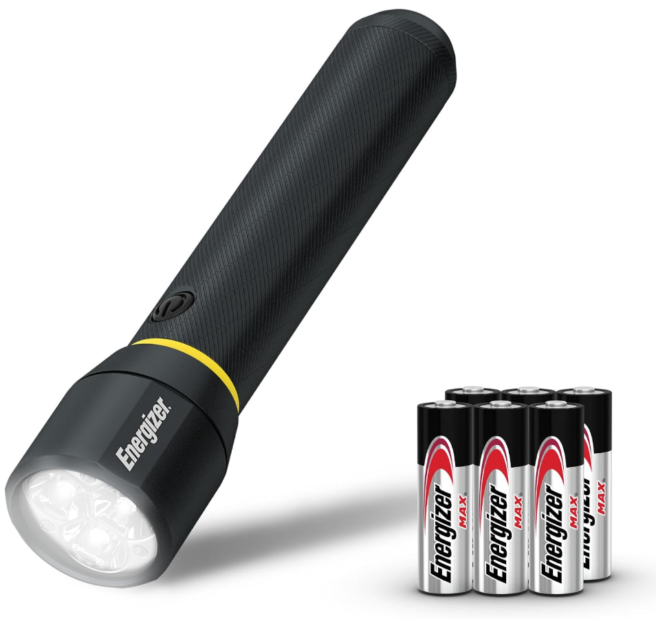 Energizer LED Flashlight Vision PRO, Ultra Bright 1000+ Lumens, IPX4 Water Resistant, Aircraft-Grade Aluminum LED Light, Rugged Metal Flash Light for Outdoors, Emergency Power Outage, Black