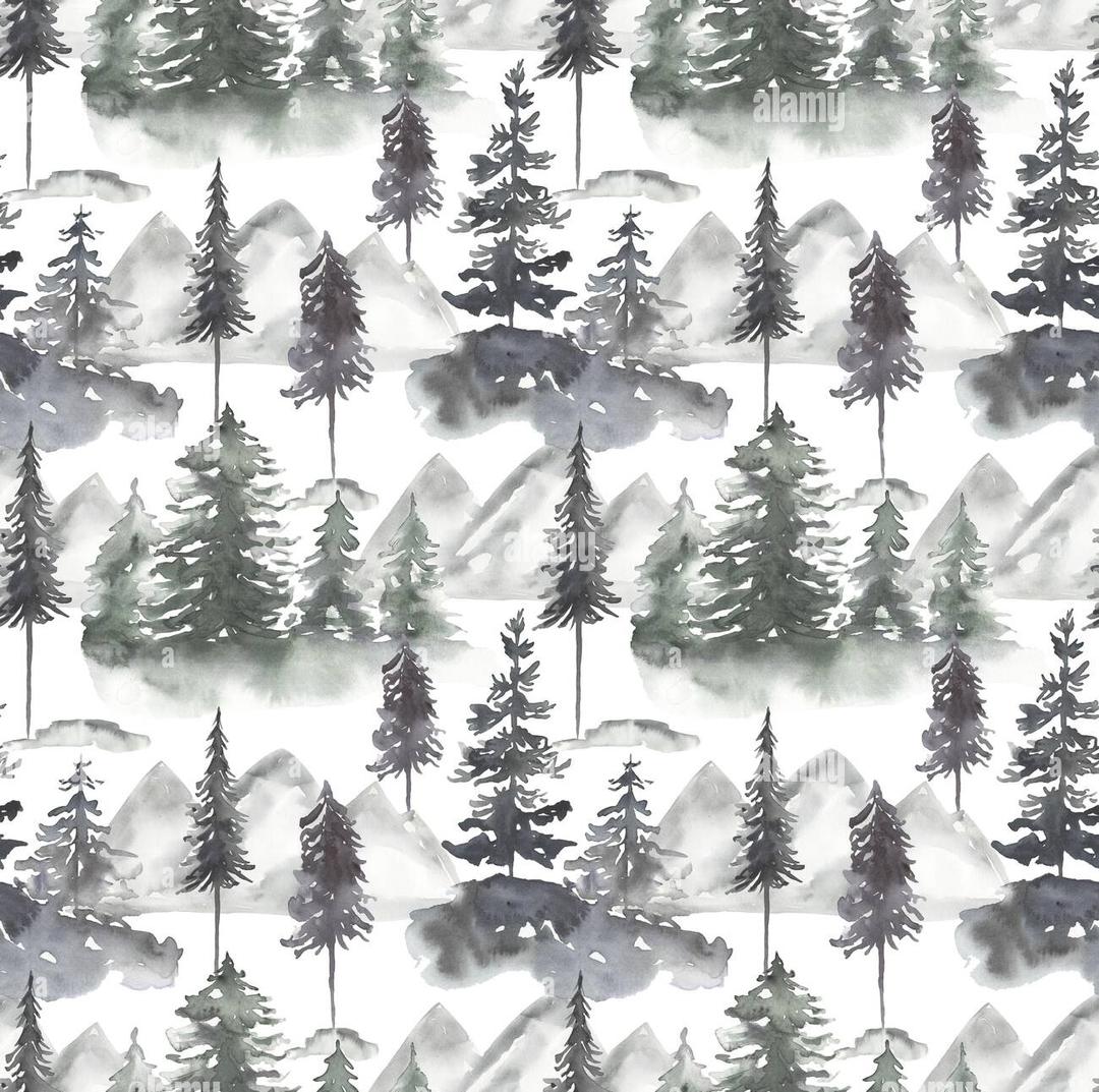 Cute Mouse Pad - Winter Green Fir Forest Square Mousepad Washable Cloth with Non-Slip Rubber Base - Mouse Pads for Desk Computers Laptop Mouse- Home Office Decor Desk Accessories-10x8 Inch