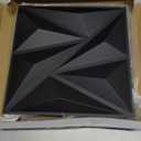 Art3dwallpanels 33 Pack 3D Wall Panel Diamond for Interior Wall Dcor, PVC Flower Textured Wall Panels for Living Room Lobby Bedroom Hotel Office, Black, 12''x12'' Cover 32.Sq.Ft.