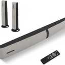 Sound Bar for Smart TV, 90W Soundbar with Bluetooth 5.3/ARC/Optical/AUX Connect, Auto Volume Boost, 3 Customizable Equalizer Modes, 2 in 1 Detachable Soundbar for TV/PC/Gaming/Projectors 2-Pack