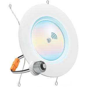 Sunco 6 Inch LED Can Lights Retrofit Recessed Lighting, Motion Sensor Ceiling Light, 850 LM, Selectable CCT 2700K/ 3000K/ 4000K/ 5000K/ 6000K, 10W, ETL.