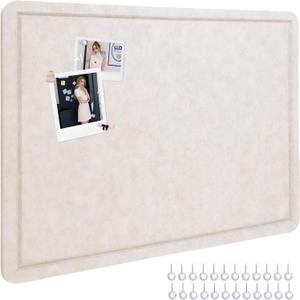 Large Bulletin Board 36" x 24", Foldable Cork Board, Felt Pin Boards