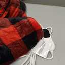 Homemate Electric Blanket Heated Throw - 50x60 Ultra Soft Cozy Flannel Heating Blanket with 10 Fast Heat Levels 8 Hours Auto Off Over-Heated Protection ETL Certification Keep Warm in Home Office (Red-Black)