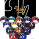 Billiard Balls Set Pool Table Balls Marble-Swirl Style 16 Ball Set