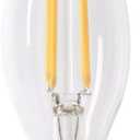 Feit Electric 100-Watt Equivalent B10 Candelabra Dimmable Filament CEC Clear Glass Chandelier LED Light Bulb Daylight 2700K (2-Pack)