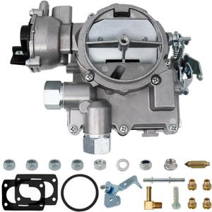 Marine Carburetor 2 Barrel Carb for Mercruiser 3.0L 2.5L 4 CYL Engines with Electric Choke Jets Long Linkage and Gaskets nut, Replace 3310-864940A01, Base Bolt Pattern is 3 3/4 X 2 inches