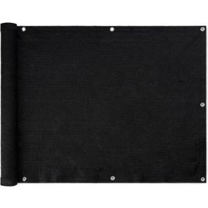 Amazon Basics Privacy Screen Fence for Outdoor Patios, Pools, Balconies, Weather-Resistant, 3 x 10 ft, Black, 1-Pack