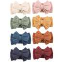 Niceye Handmade Baby Headbands Soft Stretchy Nylon Hair Bands with Bows for Newborn Infant Baby Toddler Girls (Navy Blue)