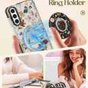 Lotadilo Cute Case for Samsung Galaxy S21 Plus for Women Girls - Funny Design Compatible with Magsafe Magnetic Ring Holder Kickstand Art Retro Flower Fashion Pattern TPU Phone Covers