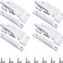 4 Pack Windows Sash Lock-Sliding Window Sash Locks for Single-Hung and Double-Hung Windows-White Cam Sash Locks for Vertical and Horizontal Sliding Windows