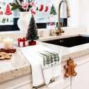 Winter Christmas Tree Kitchen Towels, Rustic Xmas Tree Dish Tea Towels for Kitchen Decor, Winter Holiday Farmhouse Christmas Hand Towel for Bathroom Decor, 16x24 Inches