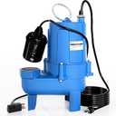 FOTING 1.5HP 9000GPH Submersible Sewage/Effluent Pump, Heavy Duty Cast Iron Septic Pump Automatic/Manual, Sump Pumps for Basement, Septic Tank, Sewage Well, Sewage System, 2'' NPT Discharge