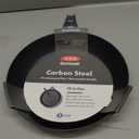 Merten & Storck Pre-Seasoned Carbon Steel 10 Frying Pan Skillet, Use on Induction, Stove and Grill, Durable, Even-Heating, for Searing, Grilling, Oven Use, and Campfire, Indoor/Outdoor (Black)