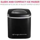 FRIGIDAIRE EFIC128AMZBLK Compact Countertop Ice Maker, 26 lb per Day, Black