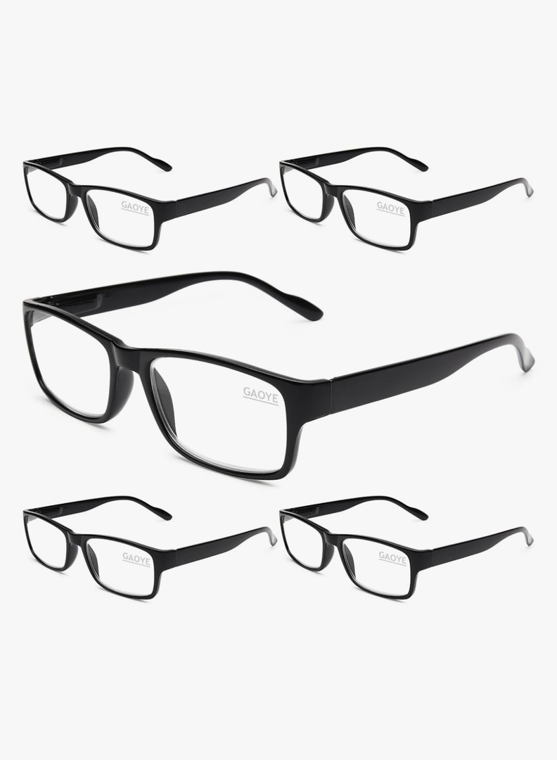Gaoye Professional Reading Glasses for All Day - Computer Readers with Blue Light Protection - Value Pack, 0