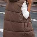 PRETTYGARDEN Womens 2026 Fall Reversible Long Vests Sleeveless Fleece Jacket Zip Up Hoodie Pockets Warm Coat Winter Clothing (Brown, M)