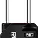 3 x RESET-060 4 Digit Combination Padlock with 2.4 inch Long Shackle Combination Lock,Outdoor Waterproof Padlock,Indoor Padlock for School Locker, Gym Locker, Shed, Fence, Gate, Toolbox, Black