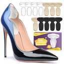 ONUEMP 8 Pieces Heel Pads for Shoes, Silicone High Heel Protectors Grips Inserts for Women Men, Comfort Foot Pad Cushions Filler for Pain Relief, Shoes Too Big, Blister Prevention