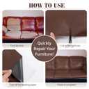Leather Repair Tape, Self-Adhesive Leather Repair Patch for Couch Furniture Sofas Car Seats, Advanced PU Vinyl Leather Repair Kit (MBrown, 17X79 inch)