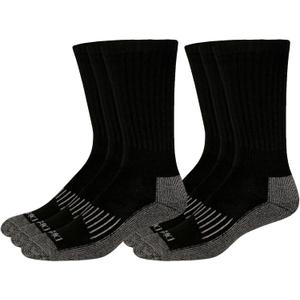 Dickies Men's Heavyweight Cushion Compression Work Crew Socks ( 6 Pairs)  Shoe Size: 12-15