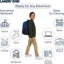 Lands' End Unisex Kids Medium ClassMate Lightweight Durable Elementary School Backpack, Limoges