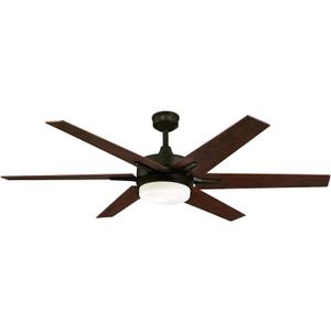 Westinghouse 7207800 Cayuga 60-Inch Black-Bronze Indoor Ceiling Fan, Dimmable LED Light Kit with Opal Frosted Glass