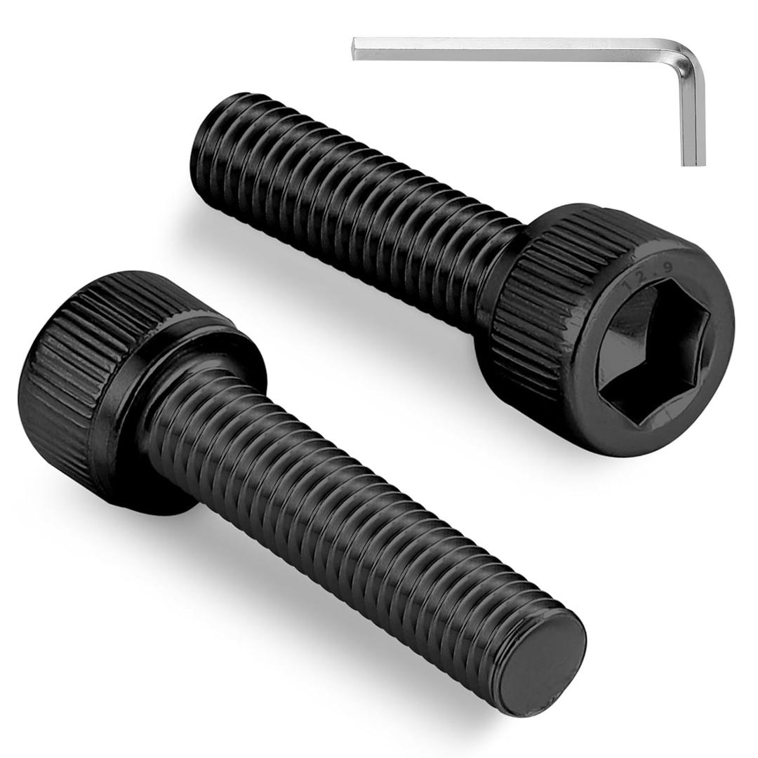 180pcs M3 x 35mm Hex Socket Head Cap Screws Bolts, 12.9 Grade Alloy Steel, Black Oxide Finish, Allen Socket Drive, Full Threads,with Hex Spanner