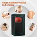 TOREAD Red Light Infrared Sauna with Red Light Therapy for Home,Portable Red Light Steam Sauna with 3L 1200W Steamer, Adjustable Temperature, Timer Setting, Remote Control, 35.4 * 35.4 * 70.9"