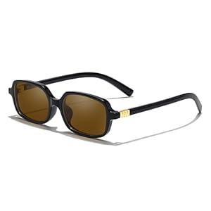 TJUTR Trendy Small Rectangle Sunglasses for Women Men, Retro Vintage 90s Style Sun Glasses UV Protection Shades