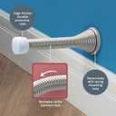 2 x Jack N Drill 15 Pack Spring Door Stoppers for Bottom of Door, 100% Child & Pet Friendly, 3.1" Heavy Duty Satin Nickel Door Stop for Wall Protection, Doorstops for Inside Door with Rubber Bumper Tip