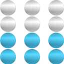 12 Pcs Under Cabinet Lights Magnetic Sticky Replacement Magnetic Strips with Adhesive Backing Metal Adhesive Backing Plate Round Blue Tape Strips for Magnetics LED Counter LightsNot Magnets