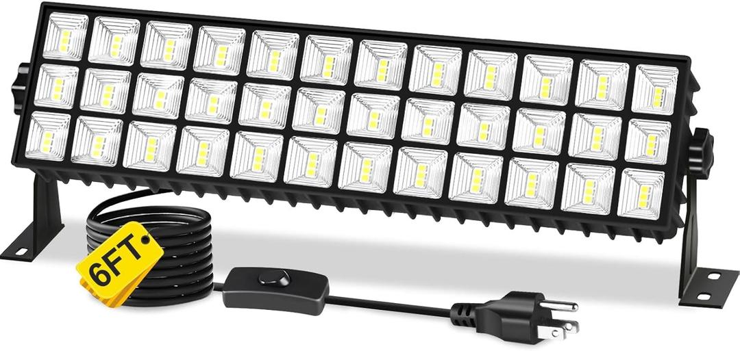 100W LED Shop Lights, 14000LM 6000K Plug in Garage Light with 6FT Power Cord, IP66 Waterproof Work Light for Garage, Outdoor, Workshop, Yard, Warehouses, Carport, Indoor