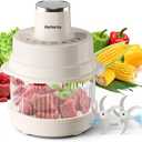 Food Processors, Electric Food Chopper with Meat Grinder & Vegetable Chopper,5QT Thickened Glass Bowl with Powerful 500W Copper Motor,2 Sets of 6-Blades for Fruits/Meat/Nuts,6 Precision Modes