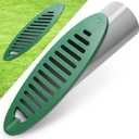 4 Inch Angled Slope Drainage Pipe, Angled Drainage Grate Yard Drain Emitter for Pump Discharge/Downspout Extensions (1, Green)