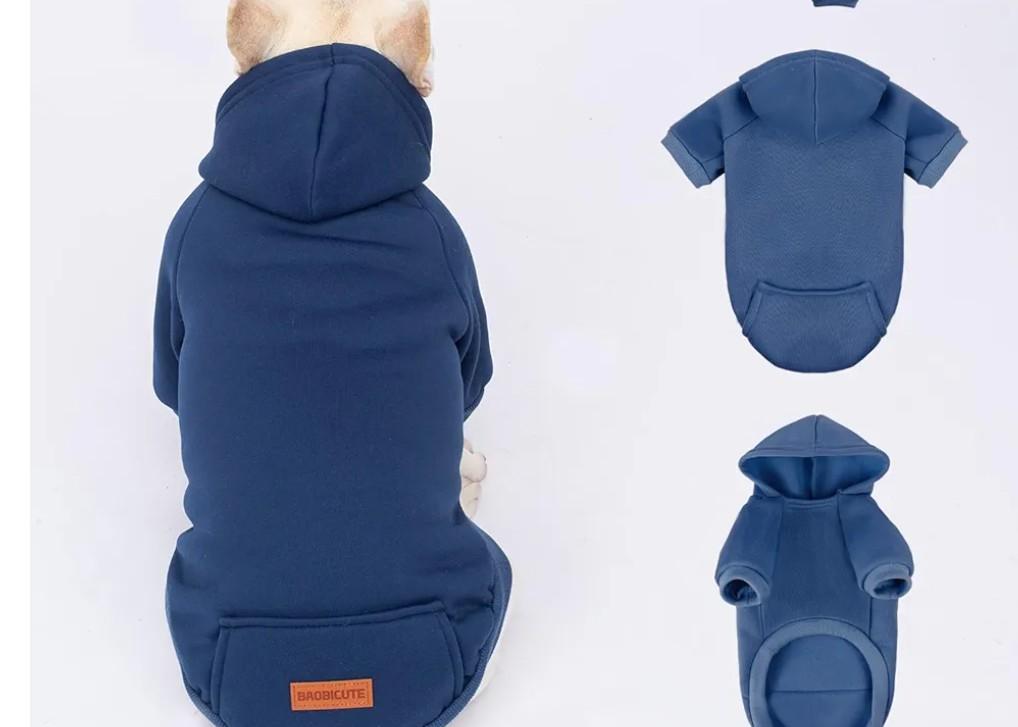 1 Pack Dog Hoodie Warm Hood Dog Sweater Cold Weather XL Dogs Sweatshirt Comfort Pet Clothes for XL Dogs with Pockets Cats Chihuahua Clothes for Male Female Girl Boy Sporty Daily Wear, XL