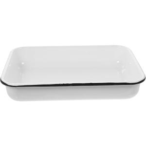 Enamel Baking Tray 13.8X9.6 Inch Multifunctional Non-Stick Oven Pan for Baking Cooking Food Storage Heat-Resistant Kitchen Tray