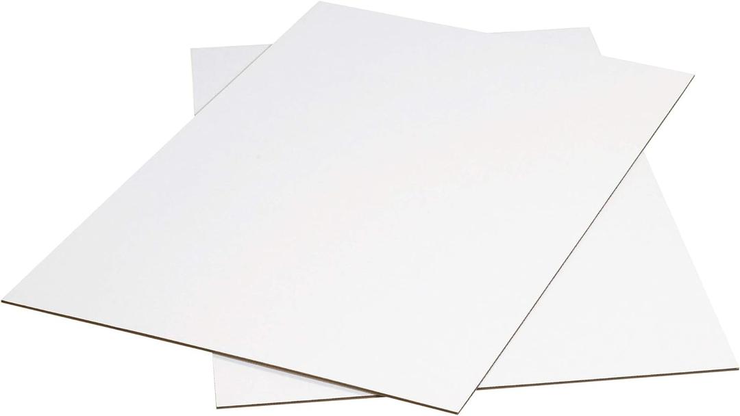 Aviditi Corrugated Cardboard Sheets 24" x 36" (5 Pack) Large Card Board for Layer Separation Packaging Mailing Shipping Packing, and Protecting Products from Forklift Damage - White, 5 Pack
